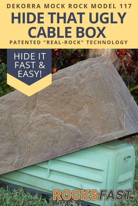 ground electrical box faux rock cover|outdoor utility box cover.